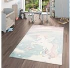 Pergamon Kinderteppich Kinder Teppich Maui Kids Pastell Einhorn, Rechteckig, H&ouml;he: