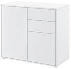 en.casa Sideboard, &raquo;Paarl&laquo; mit 2 T&uuml;ren und 2 Schubladen 74x79x36 cm Wei&szlig;,