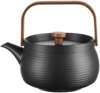 ASA SELECTION Teekanne kitchen'art Teekanne mit Holzgriff black 0,6l, 0.6 l, Geschirr