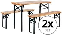 Stagecaptain Bierzeltgarnitur Hirschgarten BB-117 Sitzgarnitur 117 cm L&auml;nge,