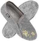 filsko Rosendaal Damen Ballerina Hausschuh mit Stickereien grau 36 EU
