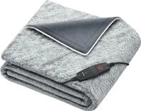 BEURER Heizdecke HD 75 Nordic Grey Green Planet, aus recycelten Materialien,