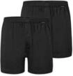 Boxershorts SCHIESSER "Boxershort 2er Pack", Herren, Gr. S, schwarz, Obermaterial: