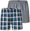 Webboxer SCHIESSER "Web-Boxershorts 2er Pack", Herren, Gr. S, blau (blau, grau),