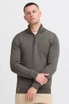 Indicode Troyer IDNathen Strickpulli mit Rei&szlig;verschluss am Kragen