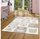 Pergamon Kinderteppich Kinder Teppich Maui Kids Happy Animals Bunt, Rechteckig,