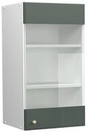Vicco Glash&auml;ngeschrank Fame-Line, Gr&uuml;n-Gold Landhaus/Wei&szlig;, 40 cm (1-St)