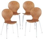 en.casa Esszimmerstuhl (Set, 4 St), &raquo;Etne&laquo; Holz Metall 85x48x50 cm