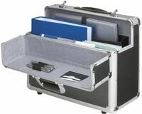 ALUMAXX Aktentasche Pilotenkoffer Carbon Aluminium silber/carbon