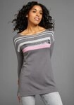 Laura Scott Strickpullover in Streifen-Design mit Glitzersteinen