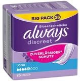 always Inkontinenz-Einlage Discreet + Long, 5, 26-St., Saugst&auml;rke 5 - st&auml;rkere