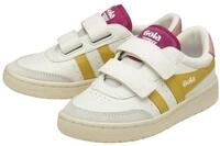 Gola Falcon 2025 (PU,Klettverschluss) weiss/gelb/rosa Kinder Sneaker
