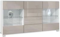 Vladon Sideboard Bari V1 (Kommode mit 2 T&uuml;ren, 4 Schubladen und 2 flexible