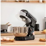 HOMCOM K&uuml;chenmaschine 800-251V91BK, 1400 W, 5.5 l Sch&uuml;ssel, mit R&uuml;hrhaken,