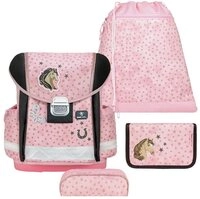 Belmil Schulranzen "Classy" 2026 Set 1. Klasse neue Designs, Pferde, 4tlg.,1. Klasse,