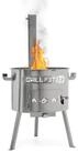 Grillpeter Holzkohlegrill Utschak Timur Edelstahl 2mm mit Abzugsrohr Feuerofen f&uuml;r