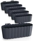 Spetebo Pflanzschale Balkon Blumenkasten mit Halterung 39 x 13 cm (Set, 6 St., Balkon