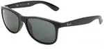 Ray-Ban Sonnenbrille Ray-Ban Andy RB4202 606971 Matte Black On Black Dark Green