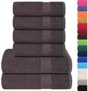 vidaXL Badet&uuml;cher 6-tlg. Handtuch-Set FROGN Anthrazit 360 g/m&sup2;, (1-St)