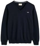 Gant V-Ausschnitt-Pullover 8030562 Gant Herren V-Neck Pullover aus Baumwolle