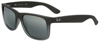 Ray-Ban Sonnenbrille Ray-Ban Justin RB4165 852/88 Rubber Grey Clear Grey Mirror