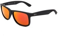 Ray-Ban Sonnenbrille Ray-Ban Justin RB4165 622/6Q Rubber Black Brown Mirror...