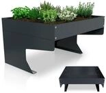 Juskys M&auml;hroboter-Garage, BxTxH: 60x70x37 cm, f&uuml;r Garten, mit Pflanzkasten,...