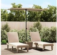vidaXL Markise vidaXL Sonnenschirm mit Aluminium-Mast 180x110 cm Taupe
