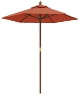 vidaXL Sonnenschirm Sonnenschirm mit Holzmast Terrakotta 196x231 cm