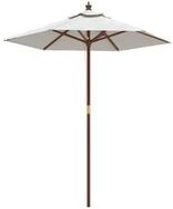 vidaXL Sonnenschirm Sonnenschirm mit Holzmast Sandfarben 196x231 cm