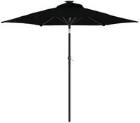 vidaXL Sonnenschirm Sonnenschirm mit Stahlmast Schwarz 225x225x212 cm
