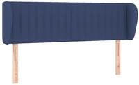 vidaXL Bett Kopfteil mit Ohren Blau 147x23x78/88 cm Stoff (1-tlg)