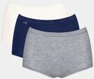 sloggi Maxislip Basic+ Maxi (3er Pack) perfekter Sitz, Cotton-Mix, hohe Taille