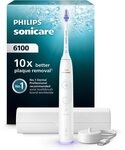 Philips Sonicare Elektrische Zahnb&uuml;rste Series 6100, Aufsteckb&uuml;rsten: 1 St., mit
