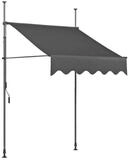 Garden Pleasure Klemmmarkise 200 cm, Rechteck, mit Handkurbel