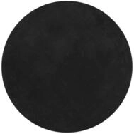 vidaXL Teppich Teppich HUARTE Kurzflor Weich und Waschbar Schwarz &Oslash; 200 cm, Runde,
