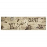 vidaXL Teppich 45 x 150 cm L&auml;ufer Br&uuml;cke K&uuml;chenteppich Waschbar Kaffee Braun