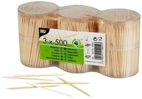 PAPSTAR Einwegbesteck-Set PAPSTAR 10054 Zahnstocher Holz rund im Spender - 1