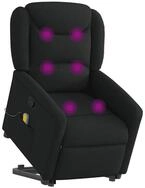 vidaXL Sessel Massagesessel mit Aufstehhilfe Schwarz Stoff (1-St)