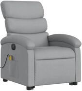 vidaXL Sessel Elektrischer Massagesessel mit Aufstehhilfe Hellgrau Stoff (1-St)