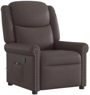 vidaXL Sessel Massagesessel Braun Gl&auml;nzendes Kunstleder (1-St)