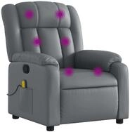 vidaXL Sessel Massagesessel Grau Kunstleder (1-St)