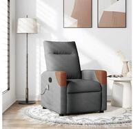 vidaXL Massagesessel, Massagesessel Dunkelgrau Stoff