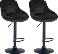 CLP Barhocker Lazio Samt (Set, 2er), Barstuhl 360&deg; drehbar