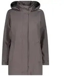 CMP Regenjacke CMP Damen Regenjacke Woman Rain Jacket Button Hood 39X6646 braun 34 EU