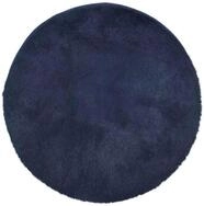 vidaXL Teppich Teppich Shaggy Hochflor NAVARRA Marineblau 100x100 cm Polyester, Runde