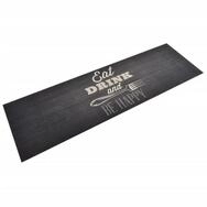 vidaXL Teppich, K&uuml;chenteppich Waschbar K&uuml;che Schwarz 60x180 cm Samt