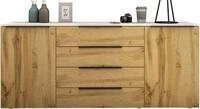 borchardt M&ouml;bel Sideboard Tom, moderne Kommode mit dunklen Metallgriffen, 166cm, 2