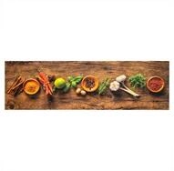 vidaXL Teppich, K&uuml;chenteppich Waschbar Gew&uuml;rze 45x150 cm Samt