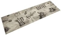 vidaXL Teppich, K&uuml;chenteppich Waschbar Kaffee Grau 45x150 cm Samt
